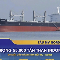 TNV Hải Dương sẵn sàng đón tàu MV NORD KITAN – 55.000 tấn than Indonesia