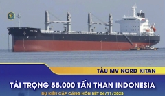 TNV Hải Dương sẵn sàng đón tàu MV NORD KITAN – 55.000 tấn than Indonesia