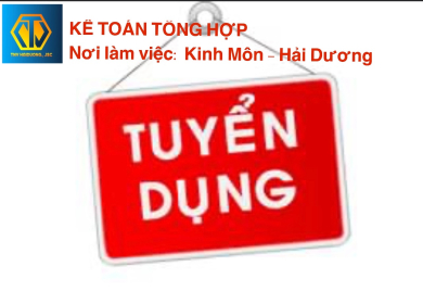 KẾ TOÁN TỔNG HỢP ( làm việc tại Hải Dương)