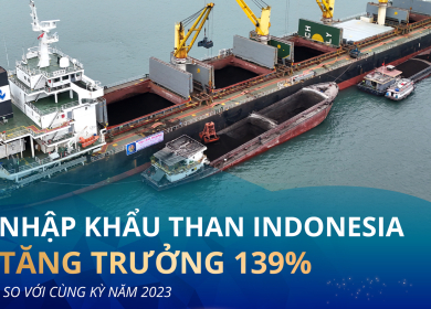 QUÝ 1 NĂM 2024 SẢN LƯỢNG NHẬP KHẨU THAN ĐÁ INDONESIA TĂNG 139%