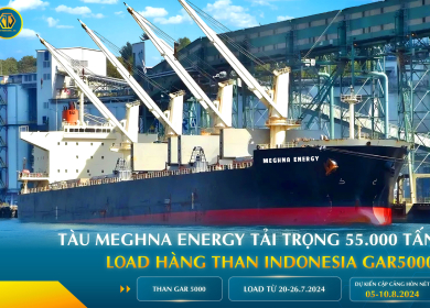 HOẠT ĐỘNG LOAD HÀNG THAN INDONESIA GAR 5000 LÊN TÀU MV. MEGHNA ENERGY