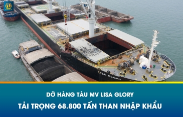 DỠ HÀNG TÀU MV LISA GLORY – 68.800 TẤN THAN NHẬP KHẨU