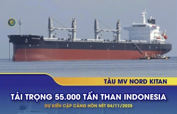 TNV Hải Dương sẵn sàng đón tàu MV NORD KITAN – 55.000 tấn than Indonesia