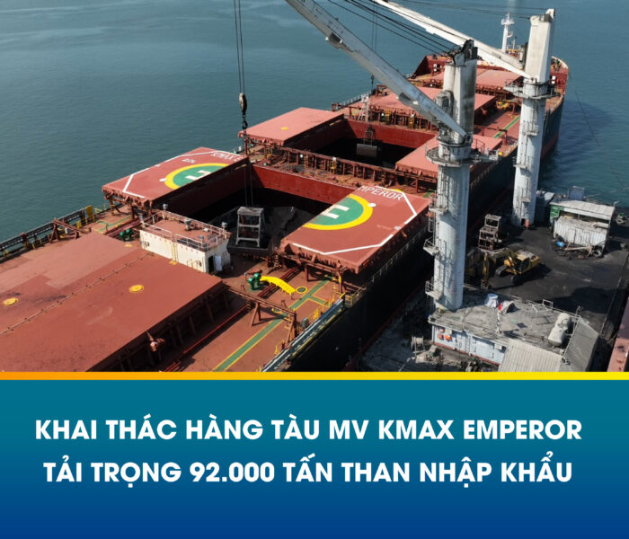 TNV Hải Dương đang khai thác tàu MV KMAX EMPEROR – 92.000 tấn than nhập khẩu