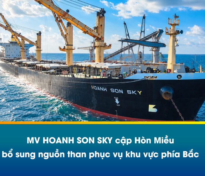 MV HOANH SON SKY cập Hòn Miều, bổ sung nguồn than phục vụ khu vực phía Bắc